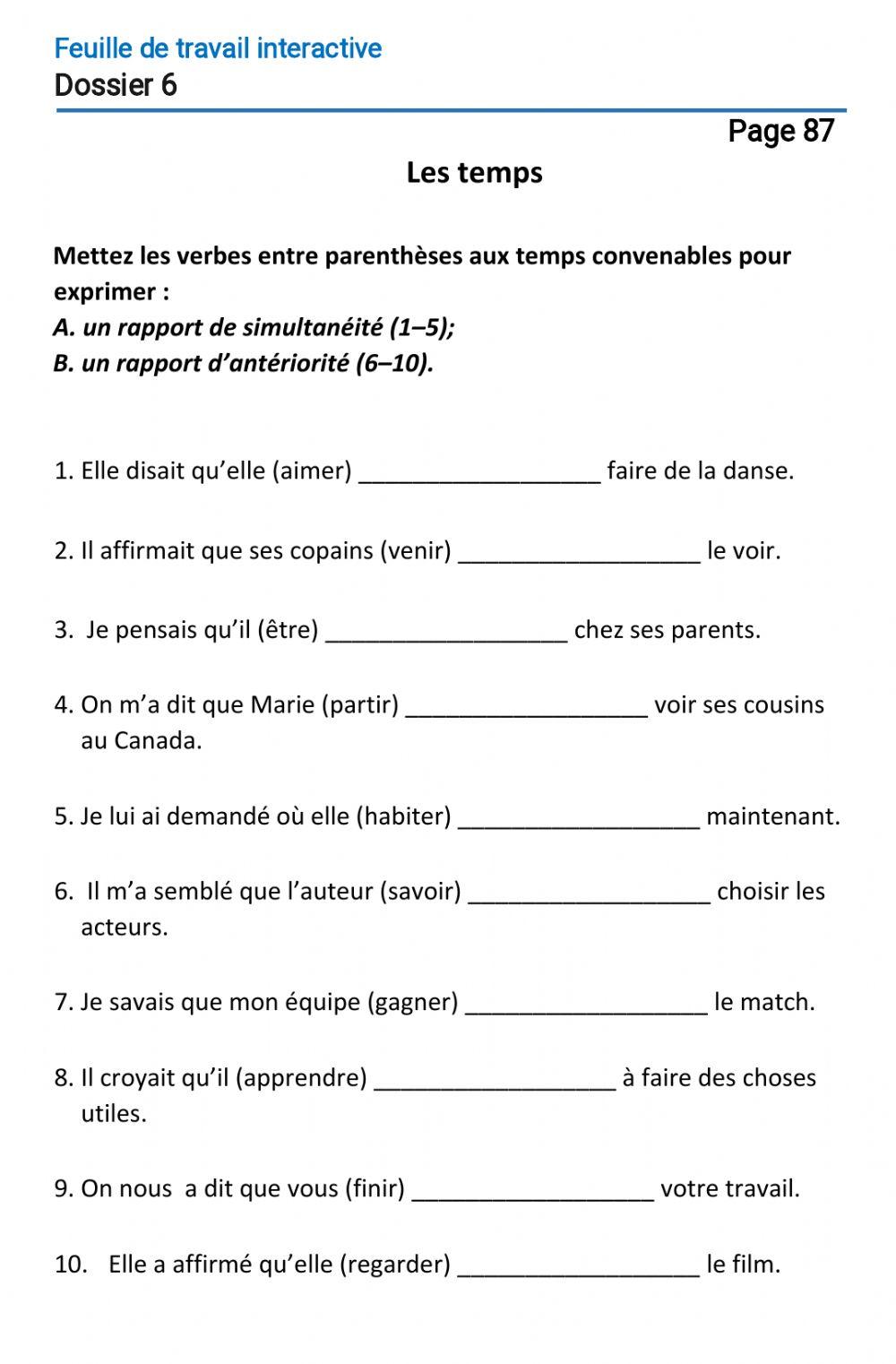 Le français-10 (повыш.)-Dossier 6-Page 87