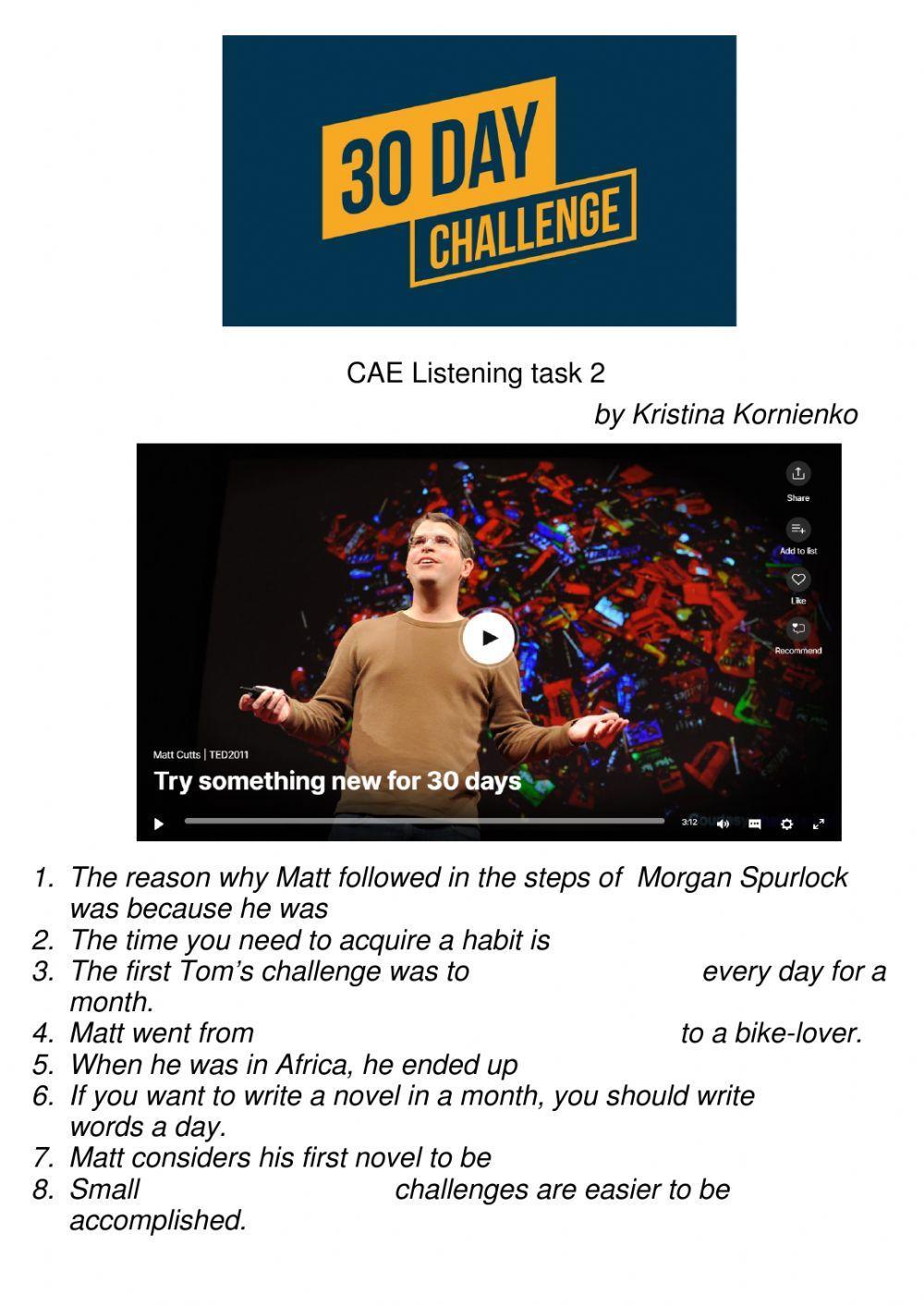CAE listening task 2
