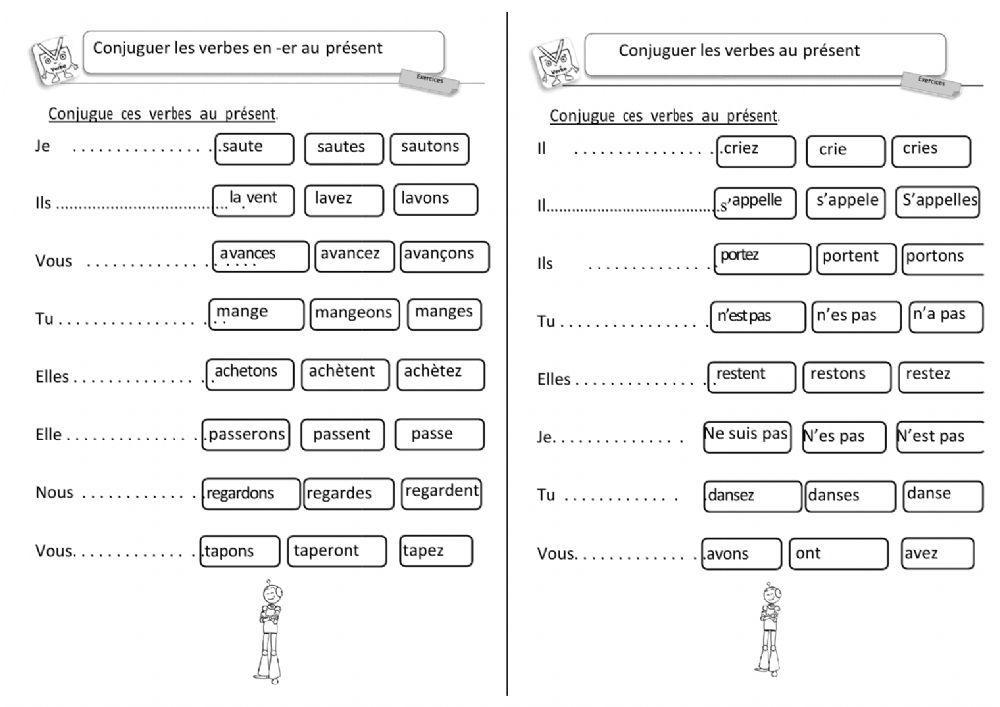 EXERCICES SUR LE PRESENT