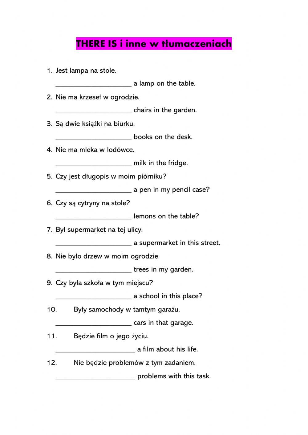 There is i inne w tłumaczeniach