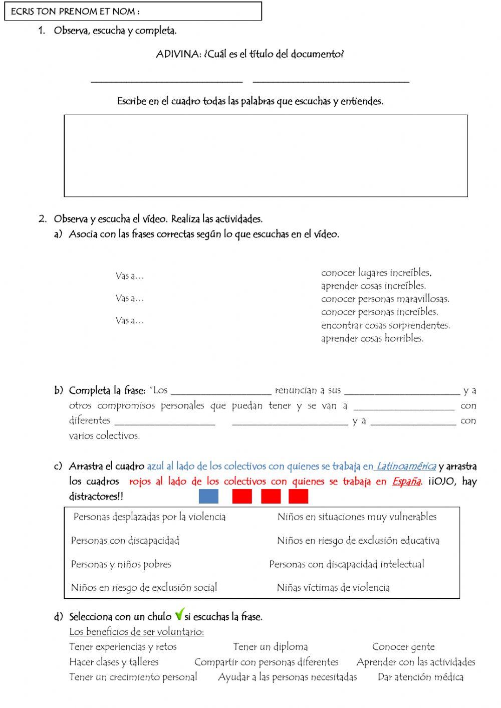 Vacaciones solidarias