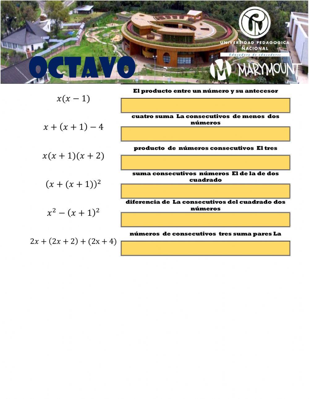 Representación verbal vs representación algebraica