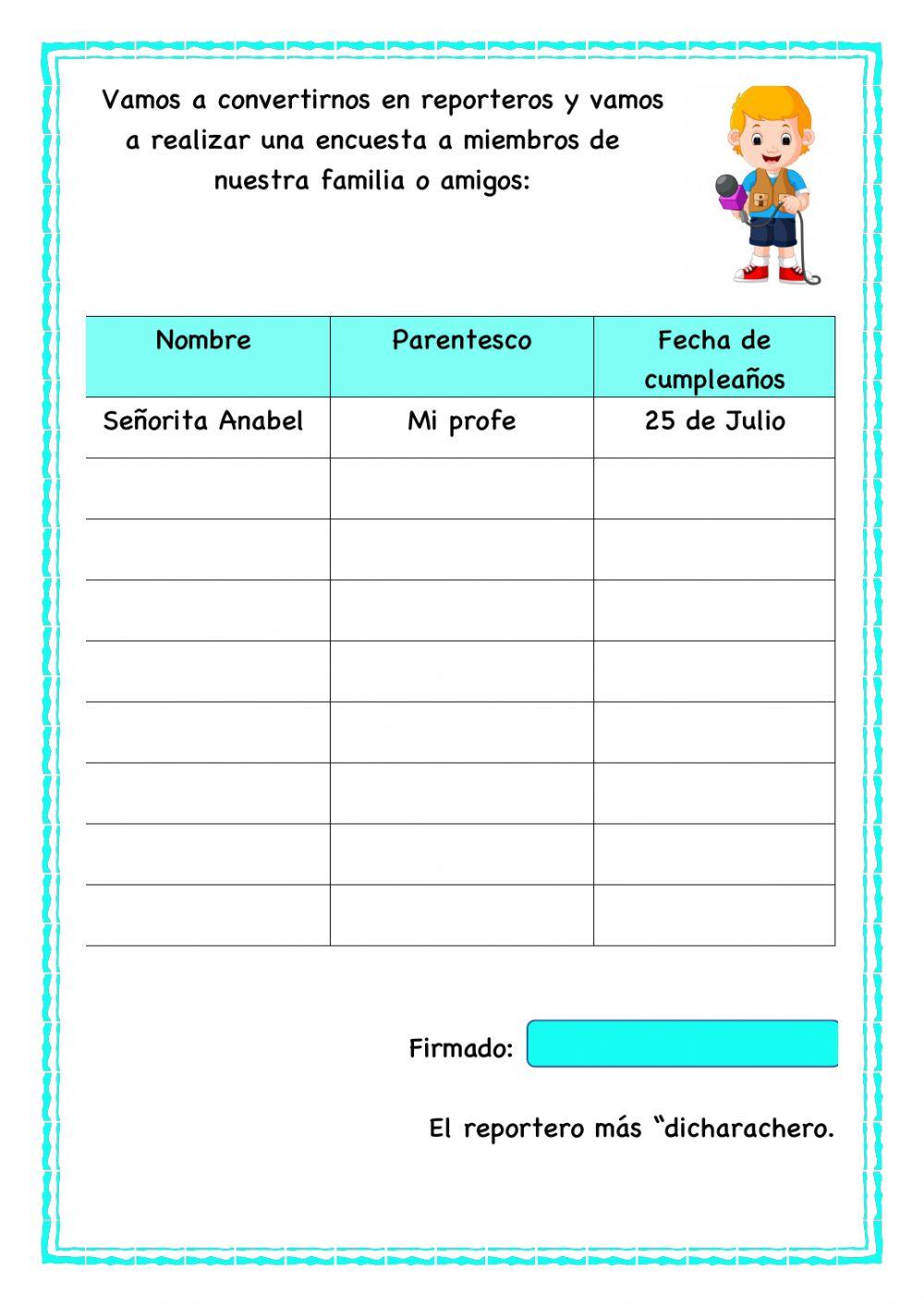 Encuesta del cumpleaños