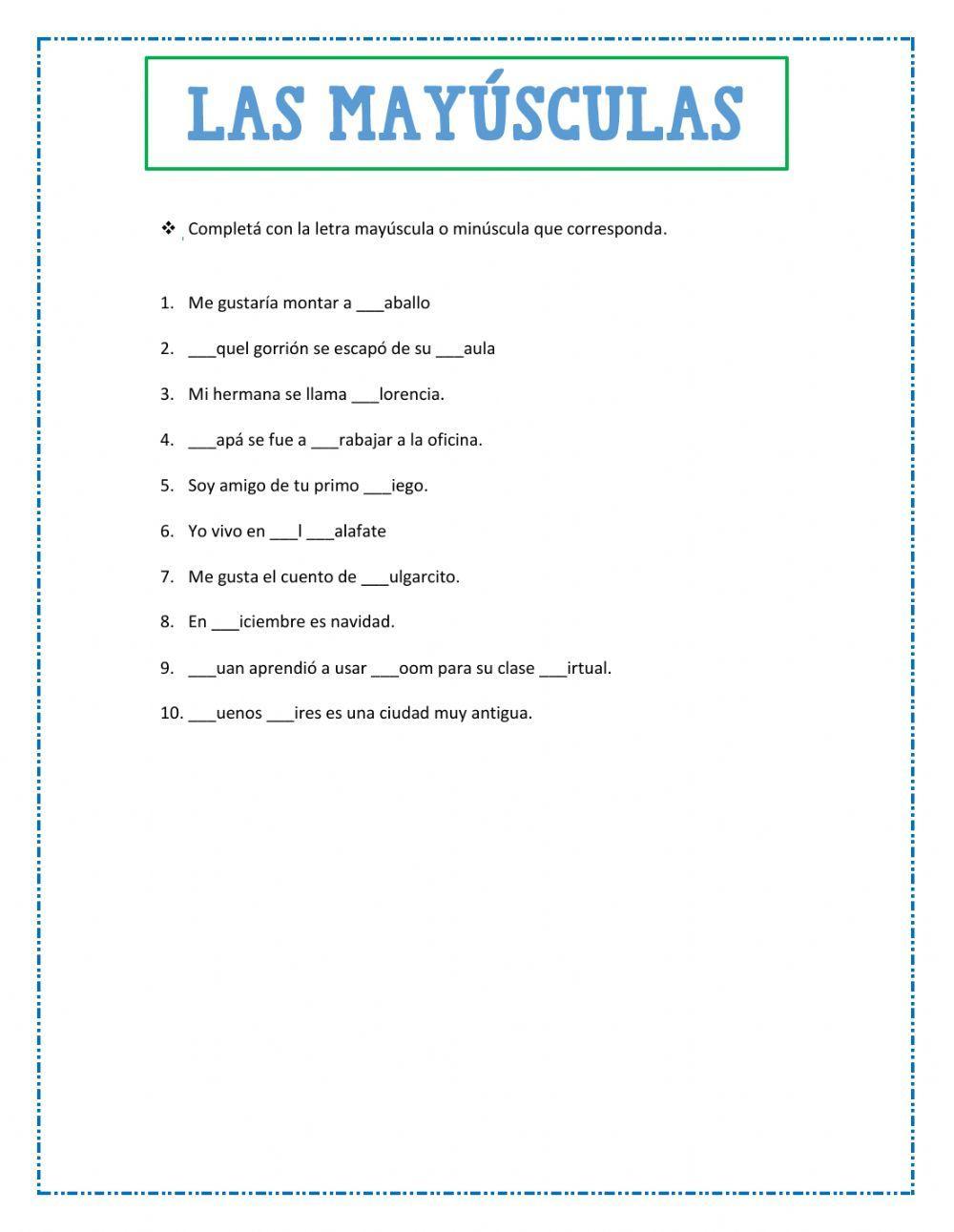 Las Mayúsculas