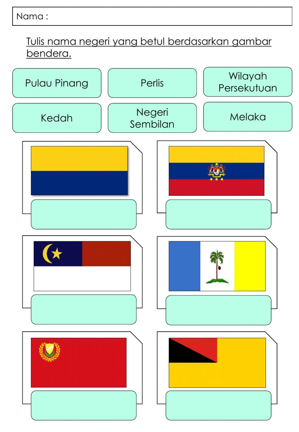 PSSAS Tahun 5 - Bendera Negeri di Malaysia
