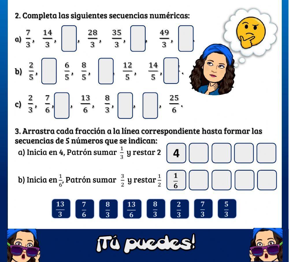 Secuencias con Fracciones