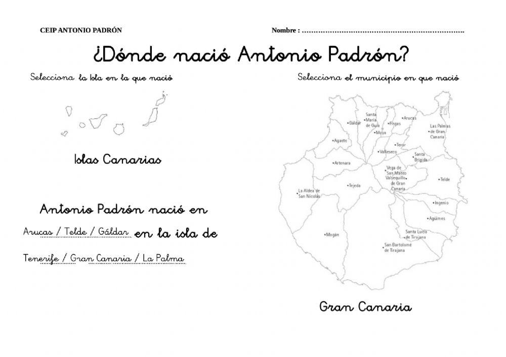 Nacimiento de. Antonio Padrón