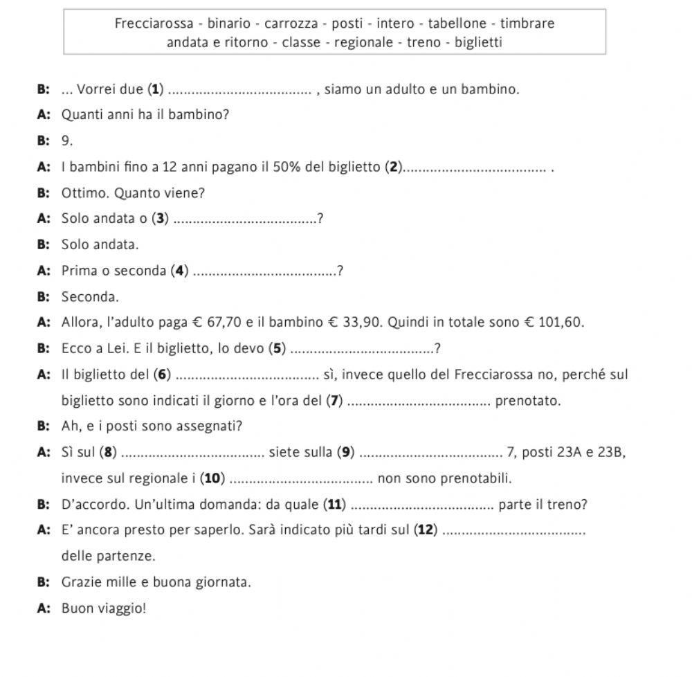 Alla stazione dei treni