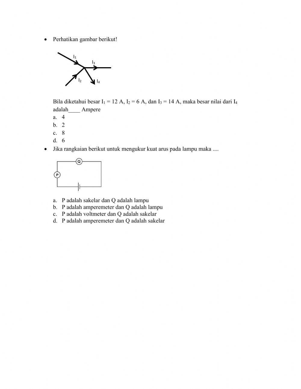 Penilaian harian kd 3.4 dan 3.5