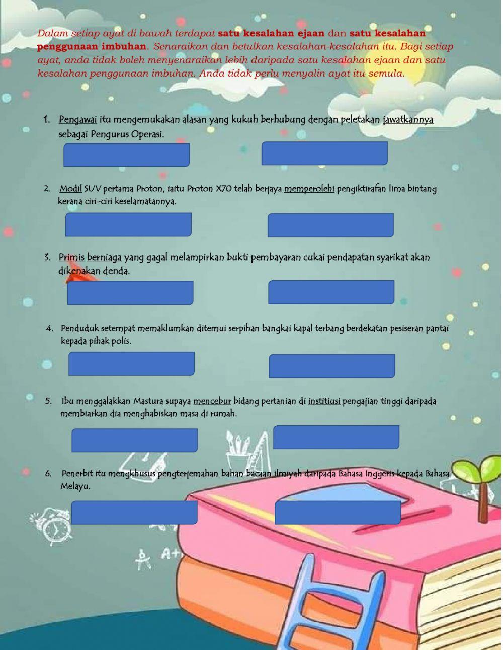 Kesalahan ejaan dan imbuhan