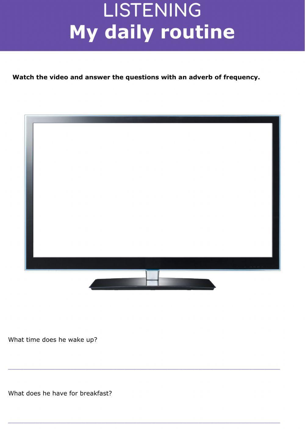 Adverbs of frequency - Daily routine