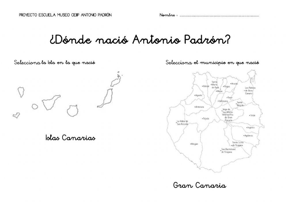 Nacimiento de. Antonio Padrón