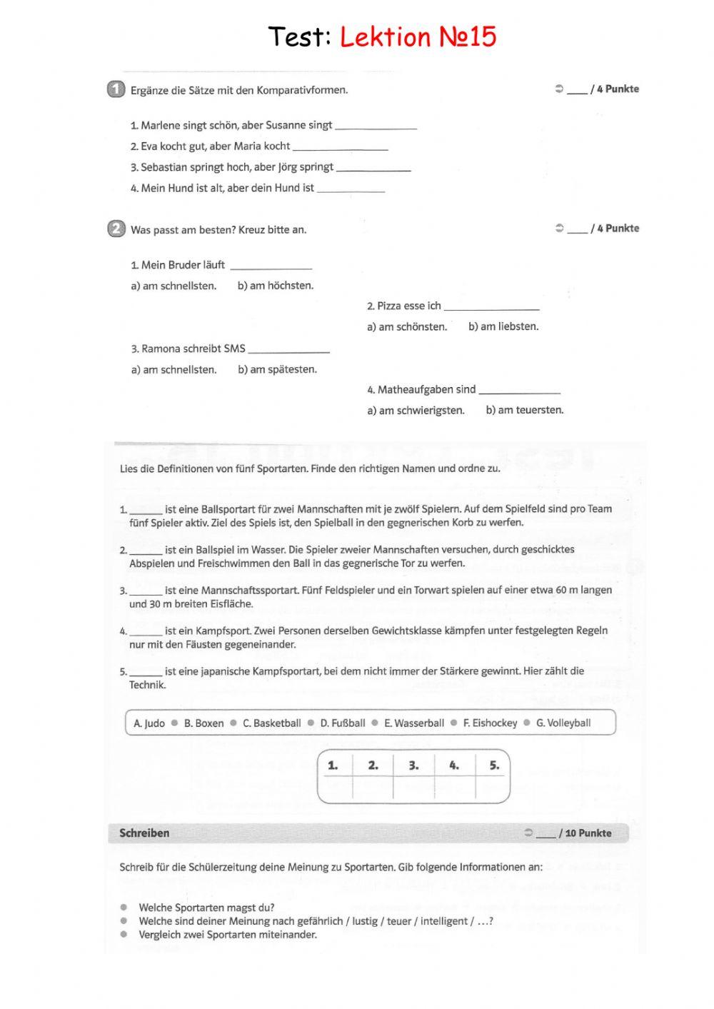 Steigerungsstufen der Adjektive