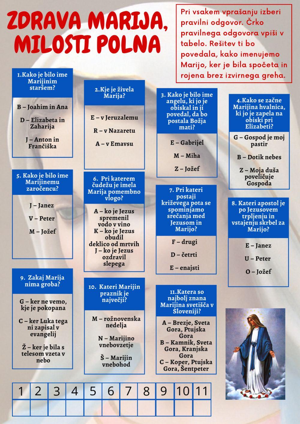 Kviz o Mariji