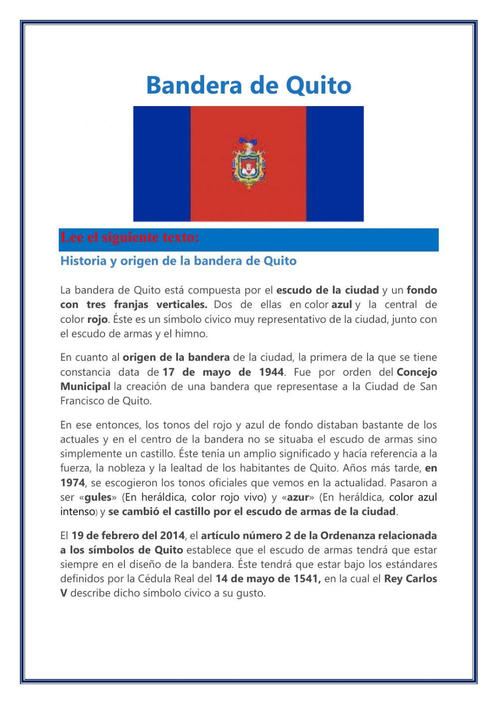 Bandera de Quito 4to