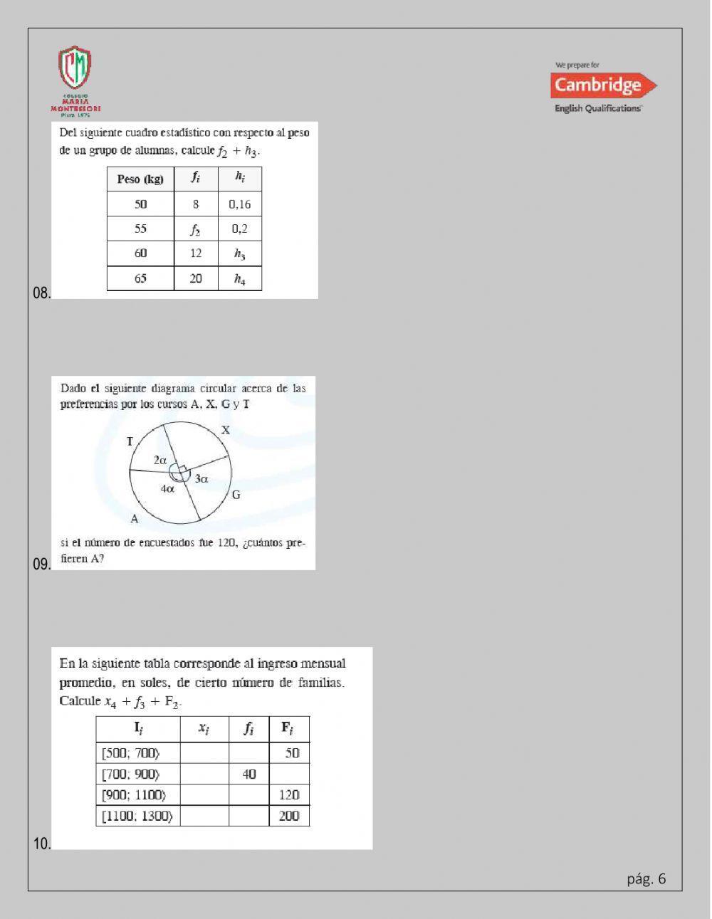 Practicamos lo aprendido estadística 1 Practicamos lo aprendido estadística 1