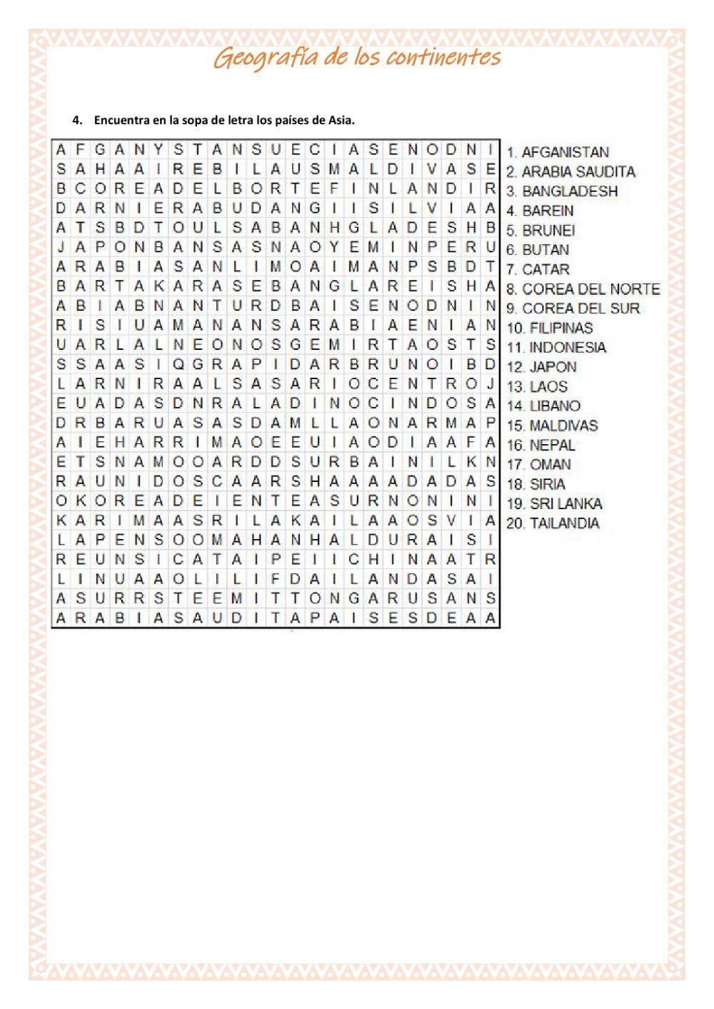 Geografía de los continentes