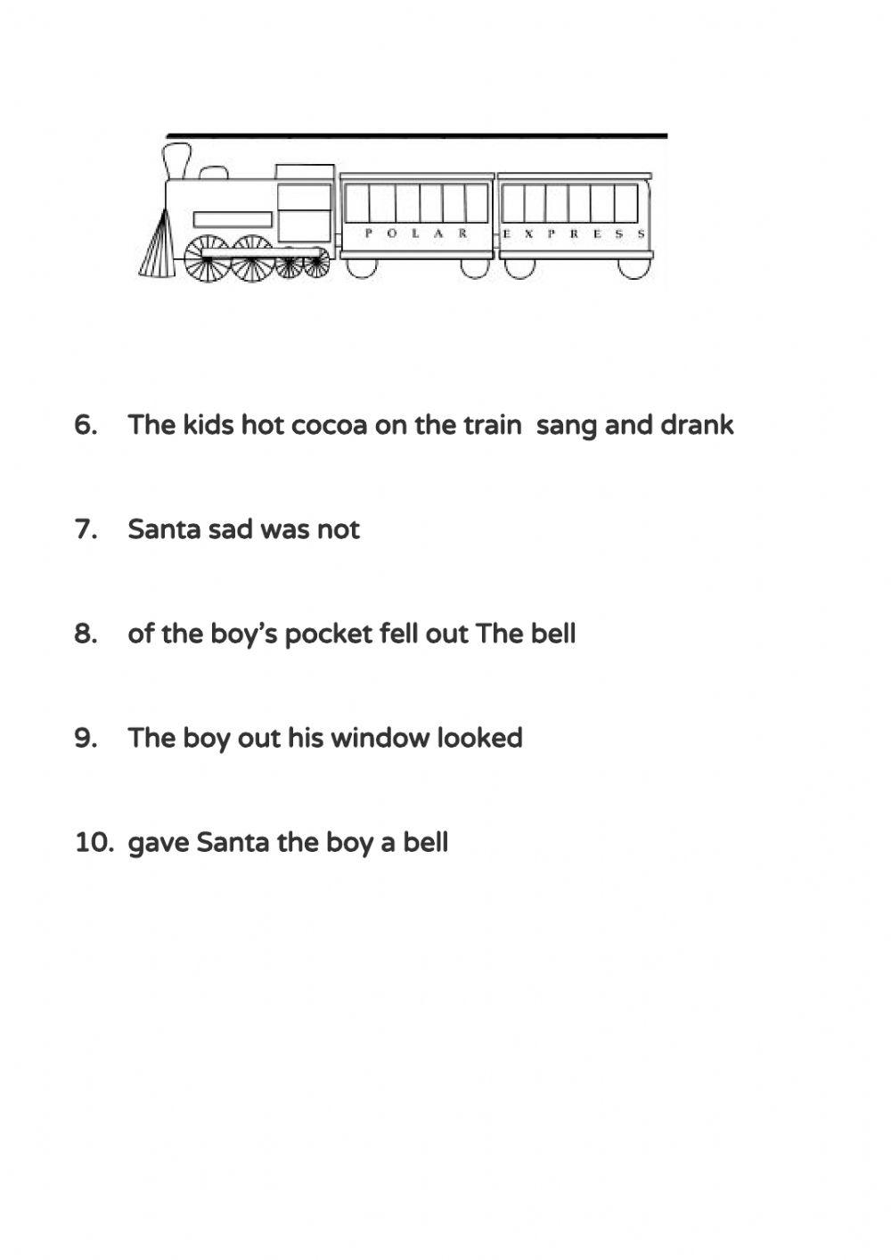 Polar Express (Scramble sentences)