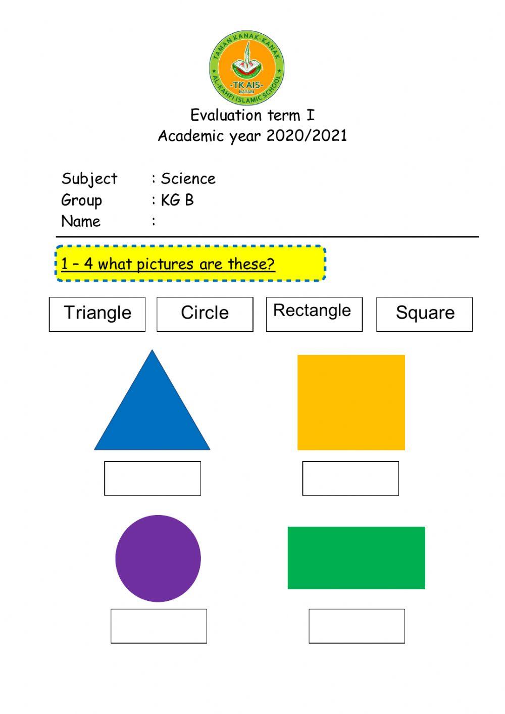 Science evaluation Kg B