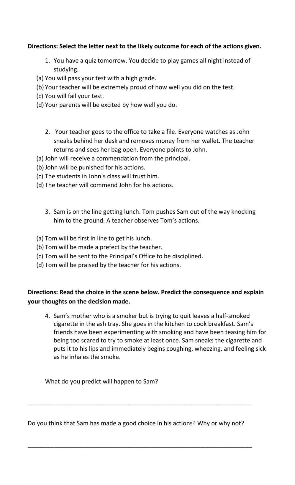 Examining Consequences