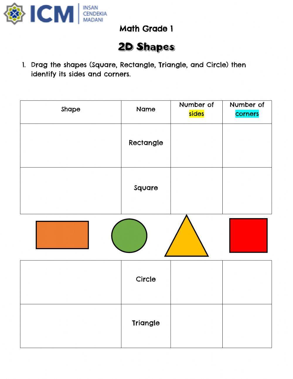 Math-2D-Shapes-Grade 1