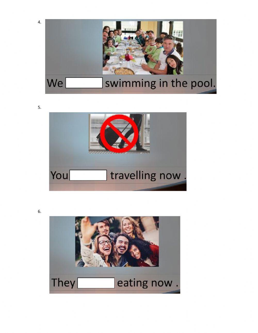 Present Continuous negative