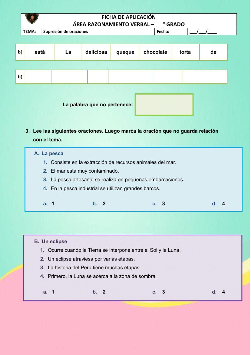 Supresión de oraciones