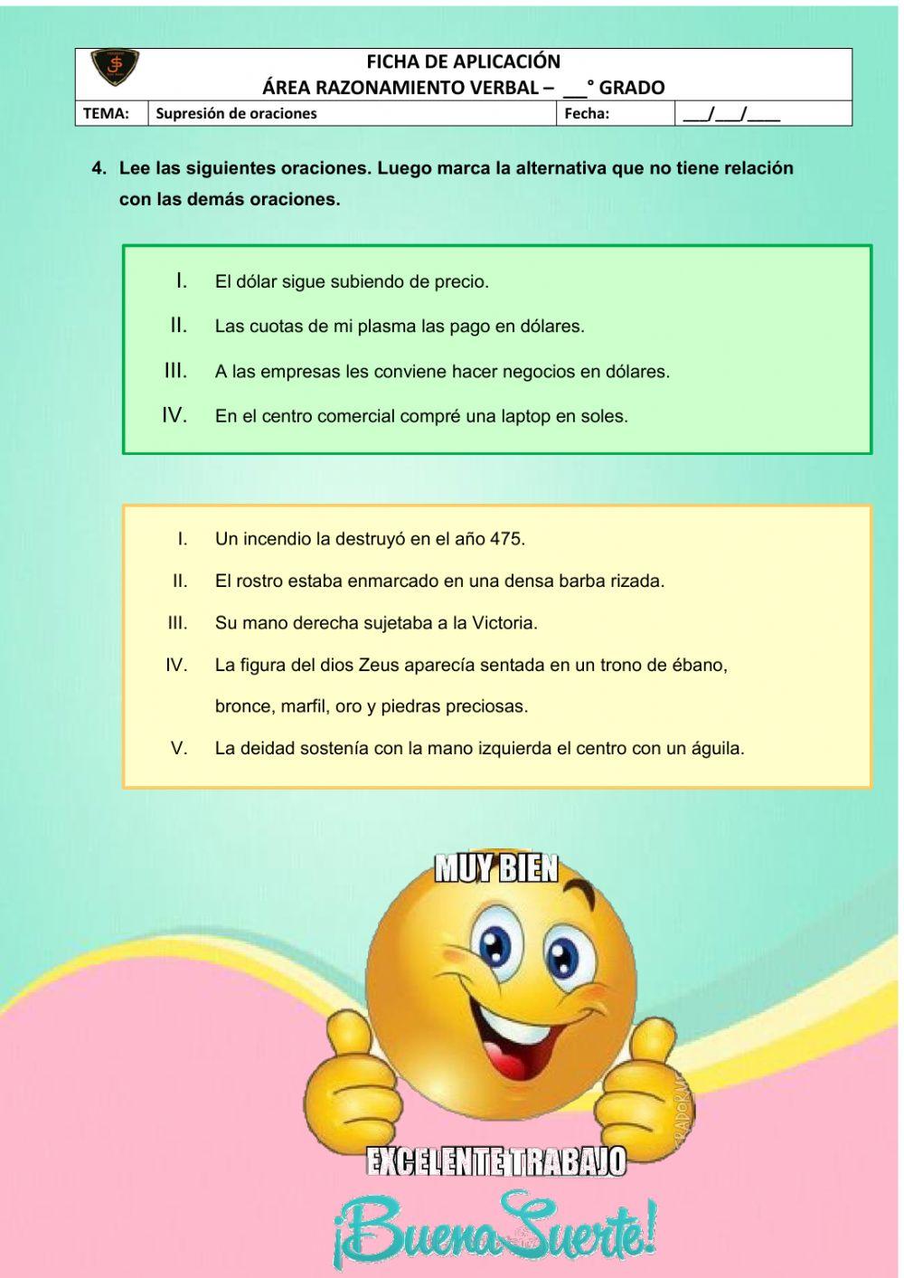 Supresión de oraciones