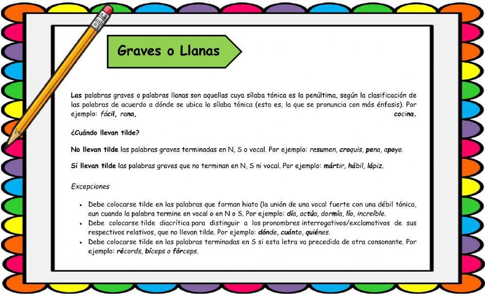 Tema 6: palabras segun su acento