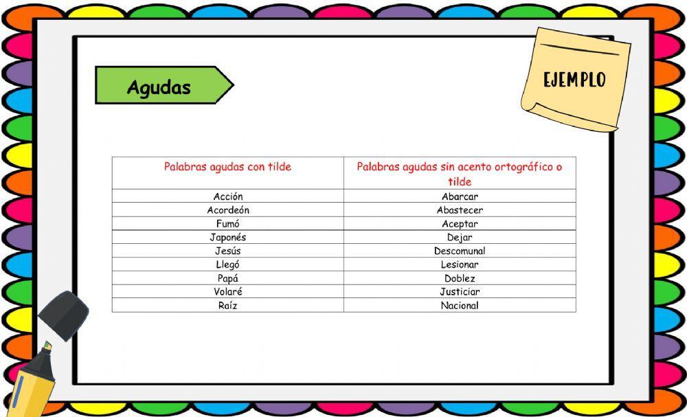 Tema 6: palabras segun su acento