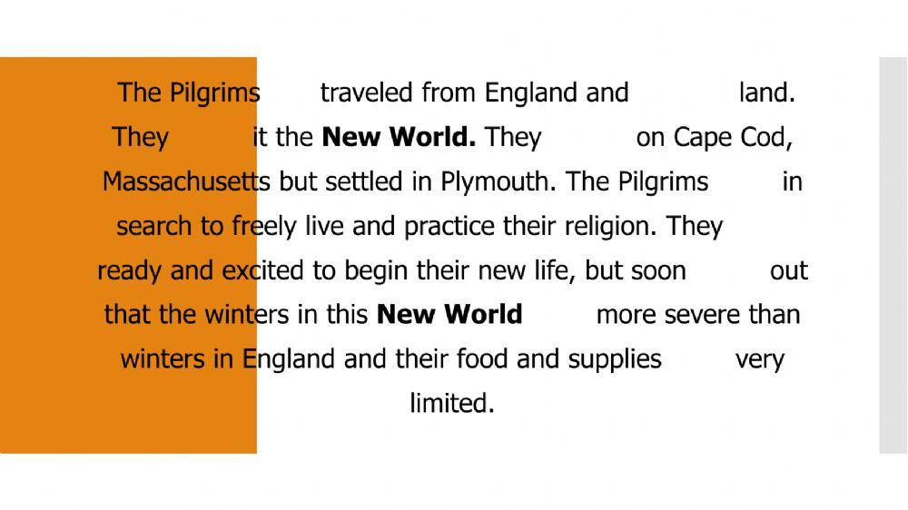 The first Thanksgiving