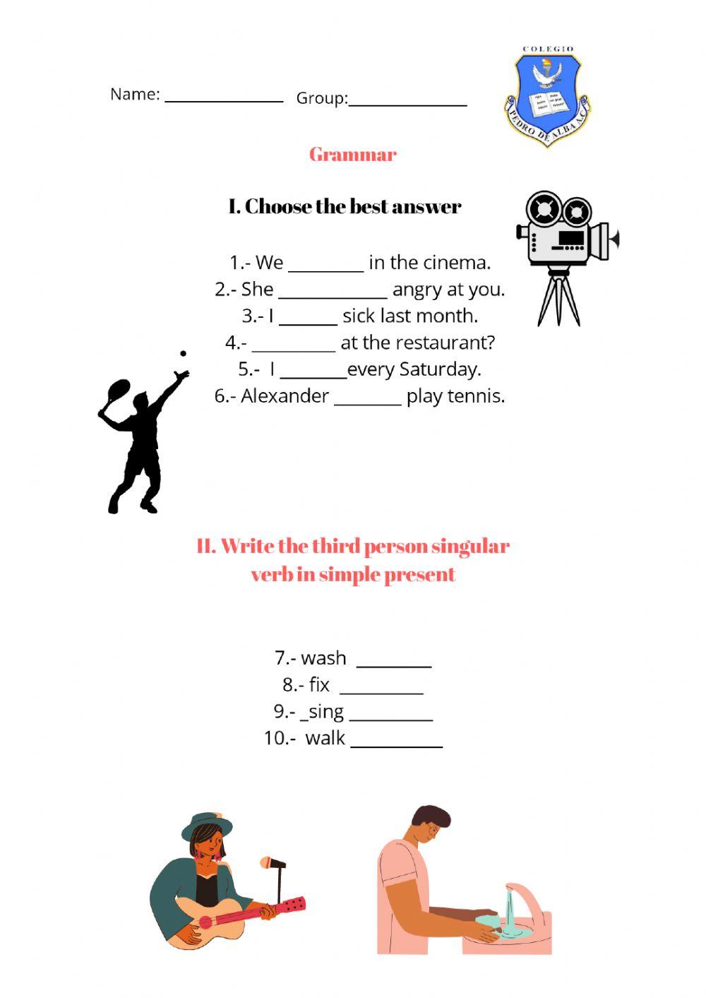 Examen 5to grado primer nivel