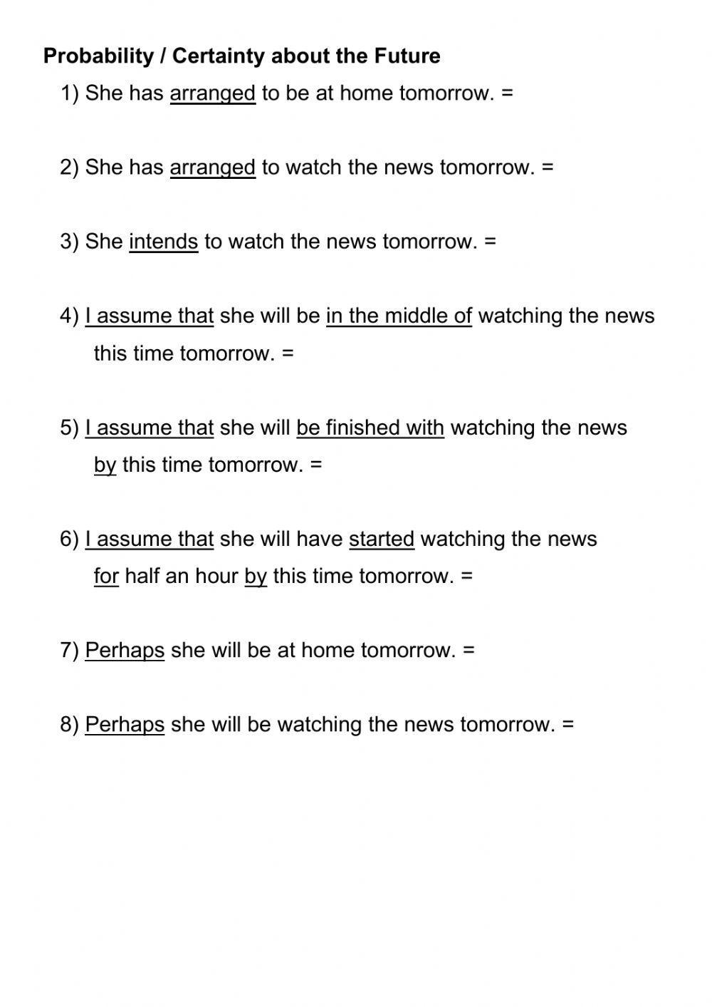 Expressing probability and certainty
