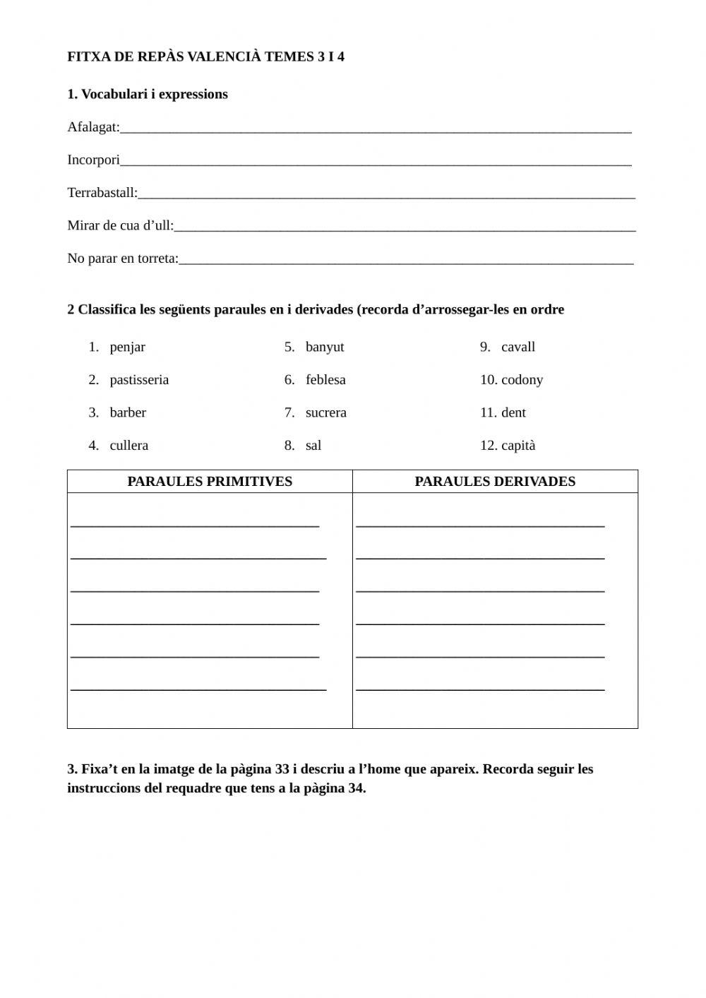 Fitxa repàs Valencià