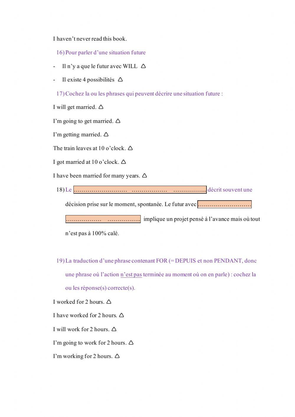 Learning the English Tenses