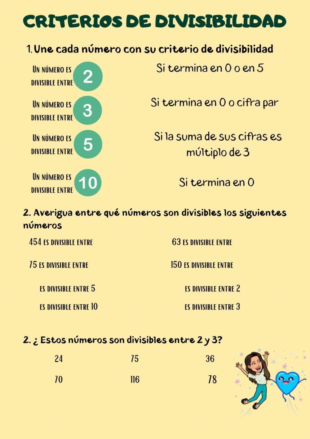 Criterios de divisibilidad 4º