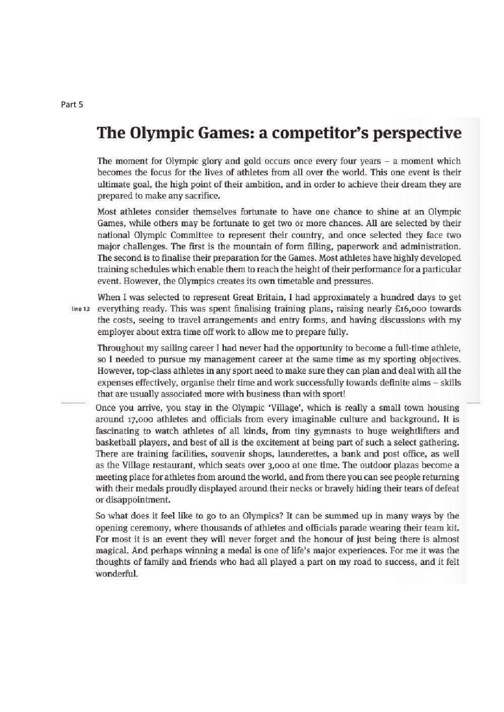 FCE EXAM READING - USE OF ENGLISH