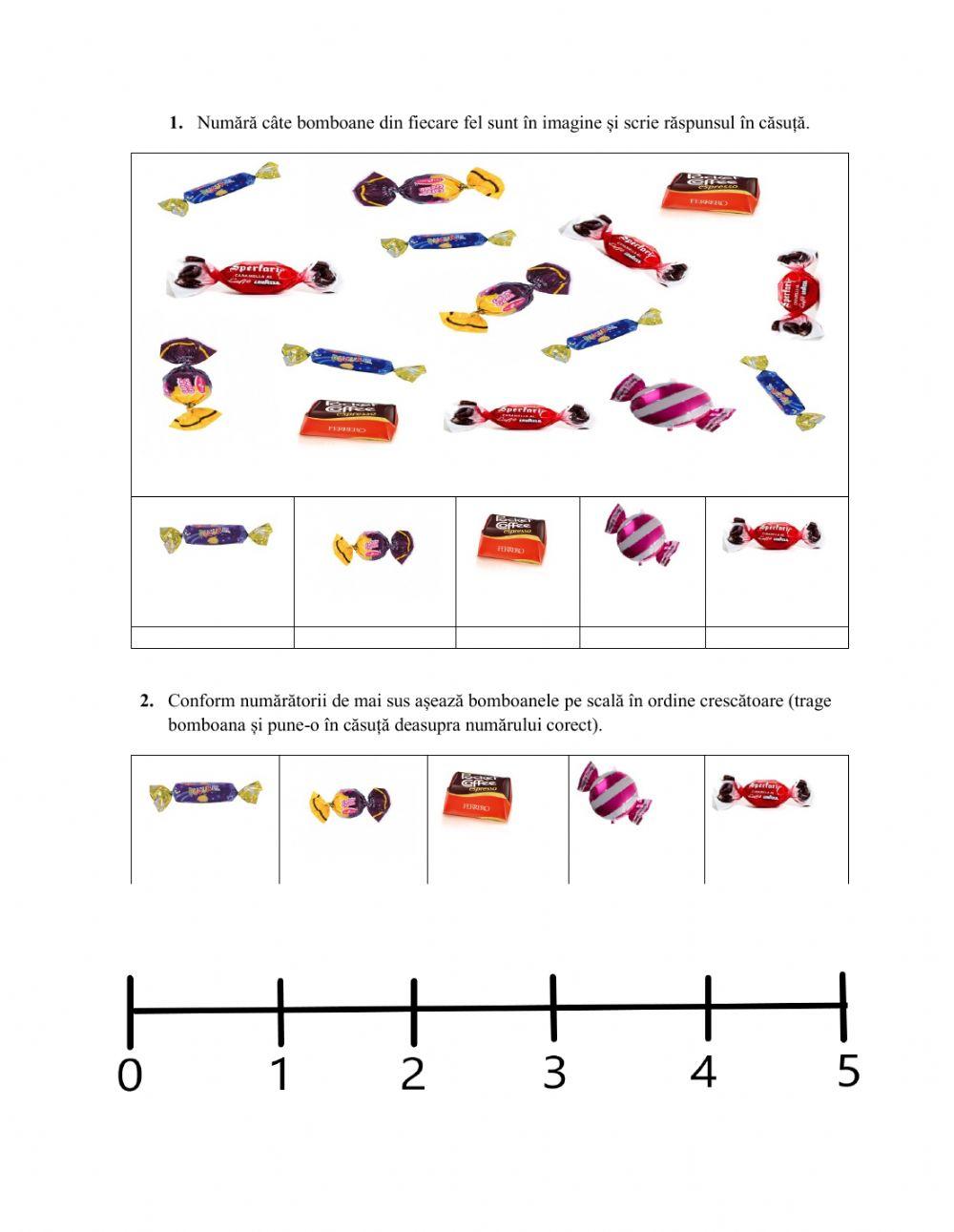 Numărarea si ordinea crescatoare 0 - 5