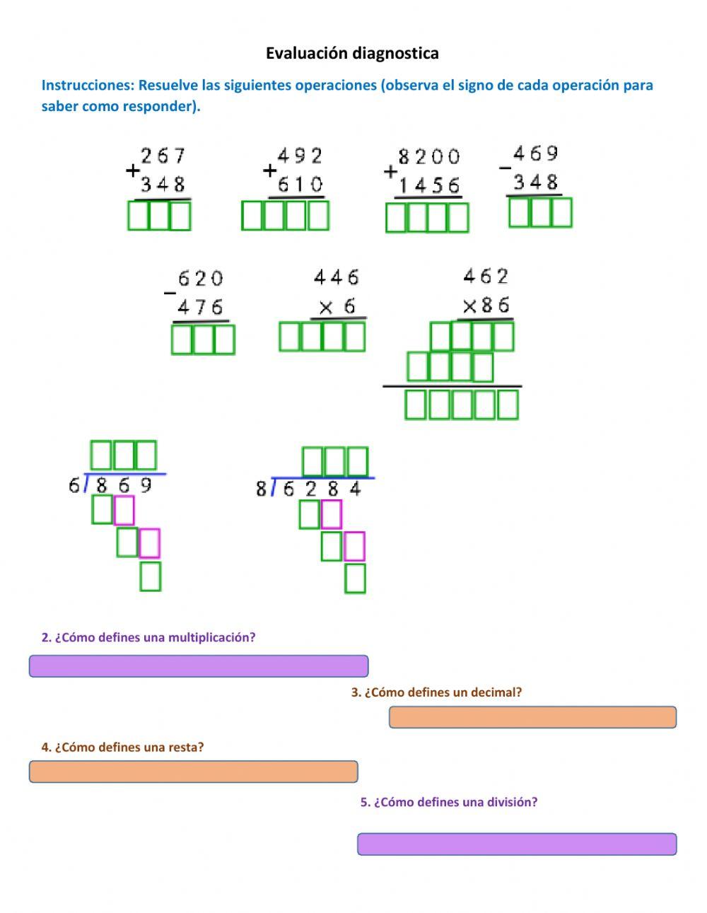 Evaluación Diagnostica