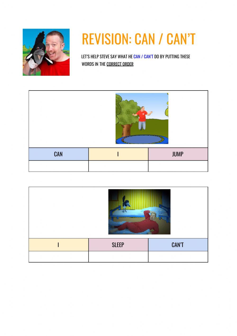 Revision: Can-Can't with Steve!