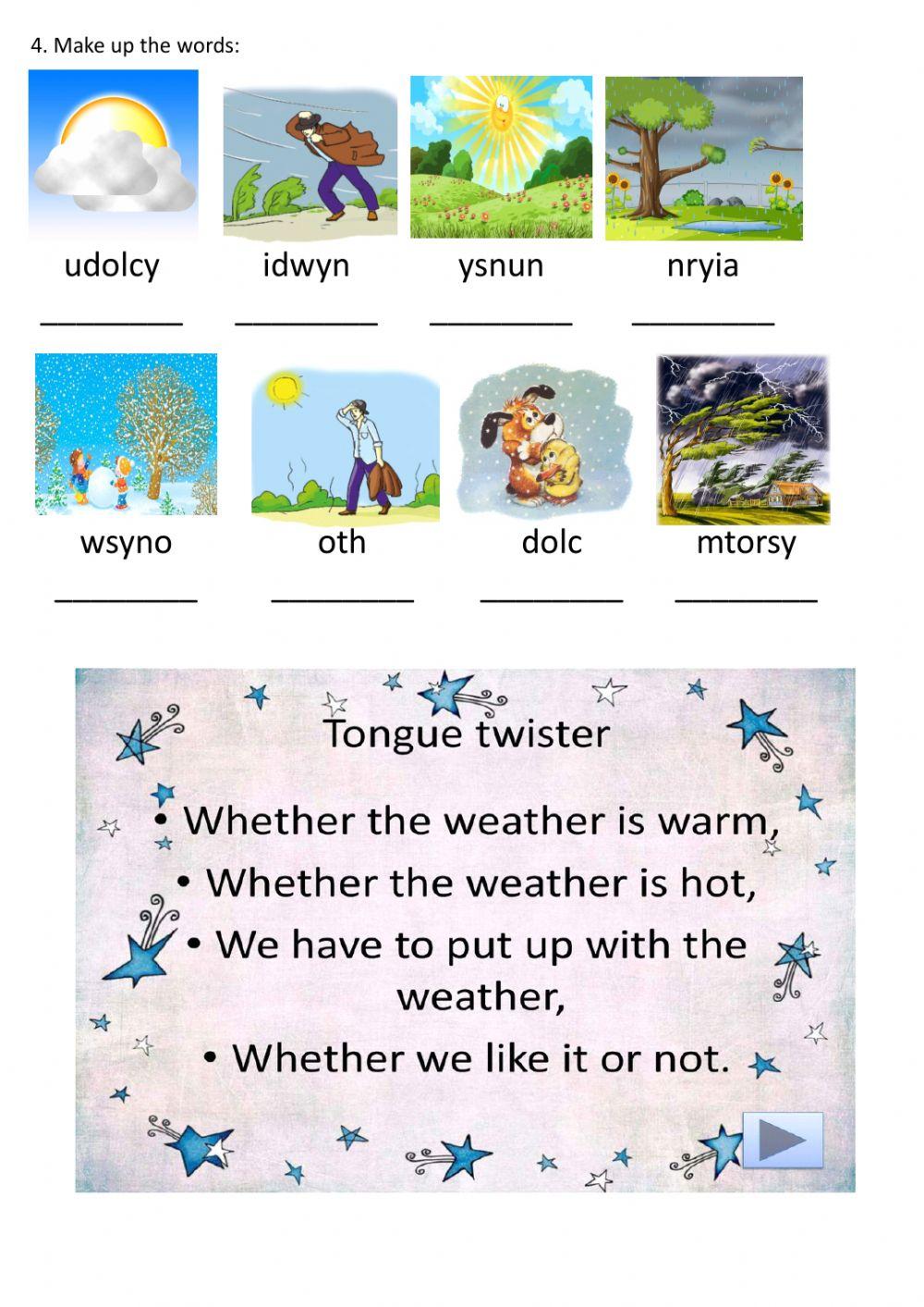 The seasons and the weather