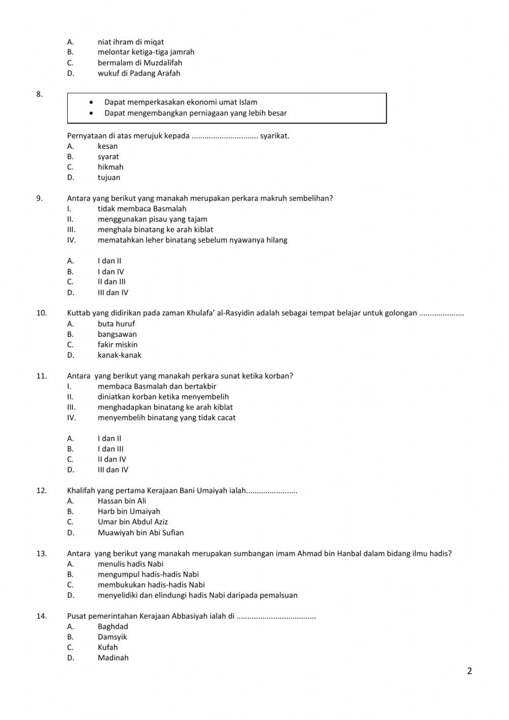 Pendidikan Islam tingkatan 4 kssm