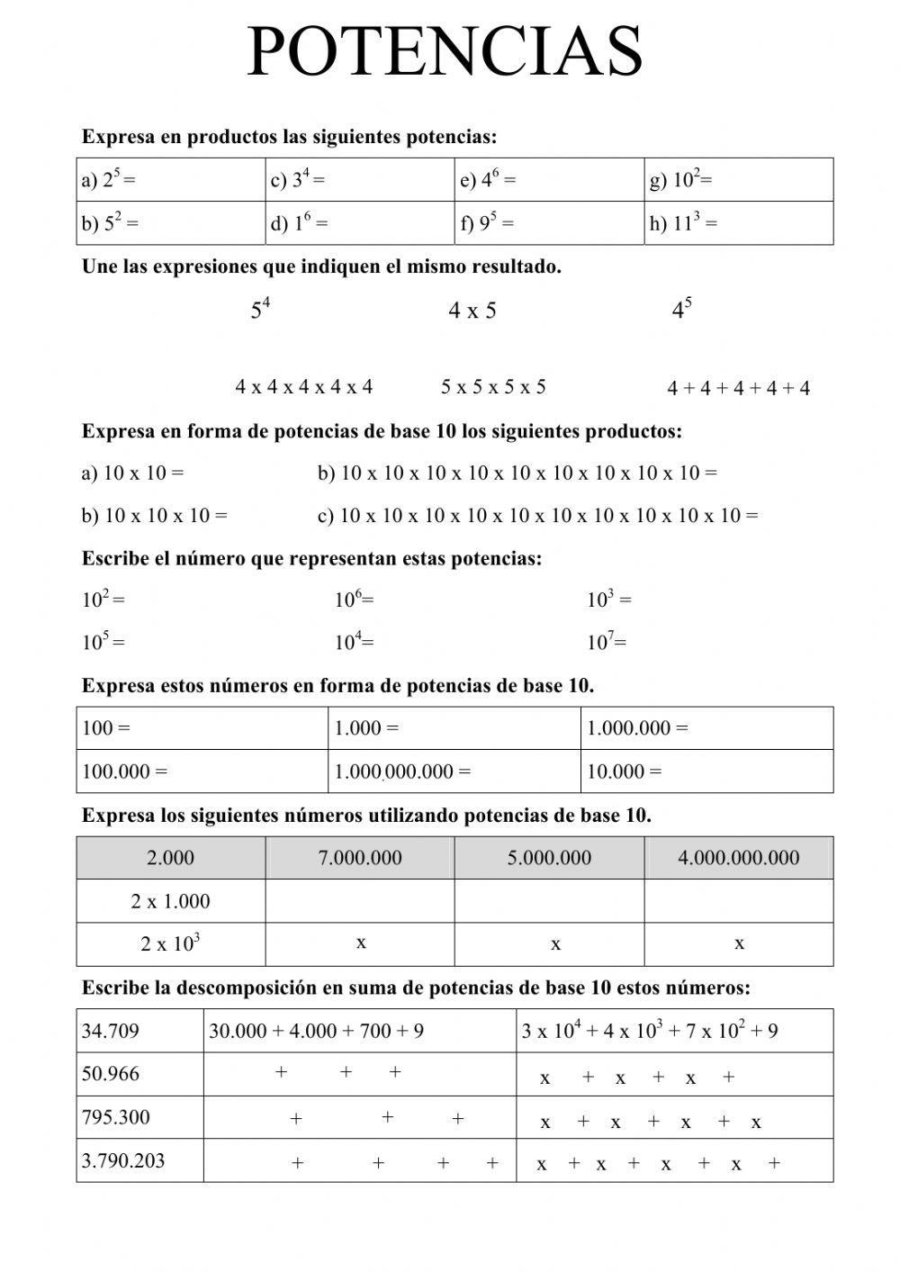 Potencias (base 10)