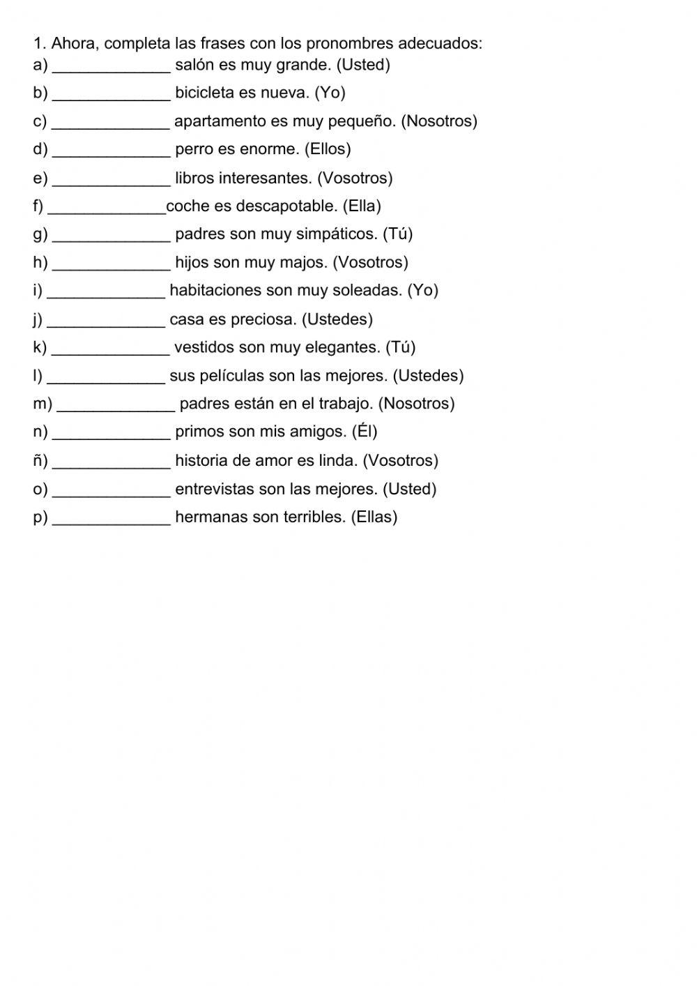 Pronomes possessivos