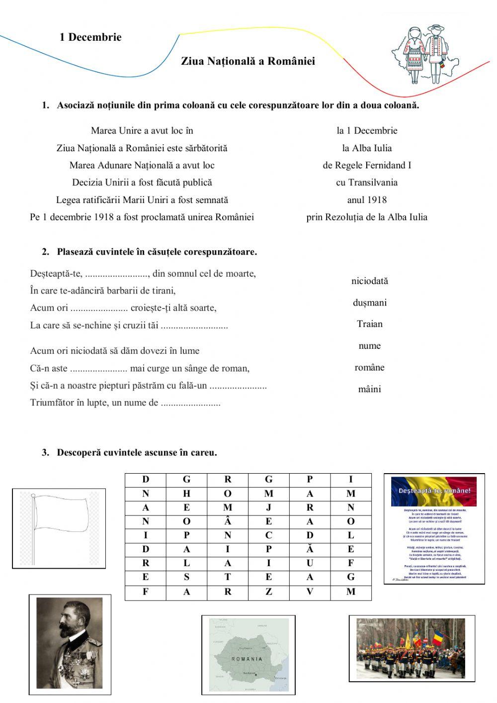 1 Decembrie, Ziua Națională a României