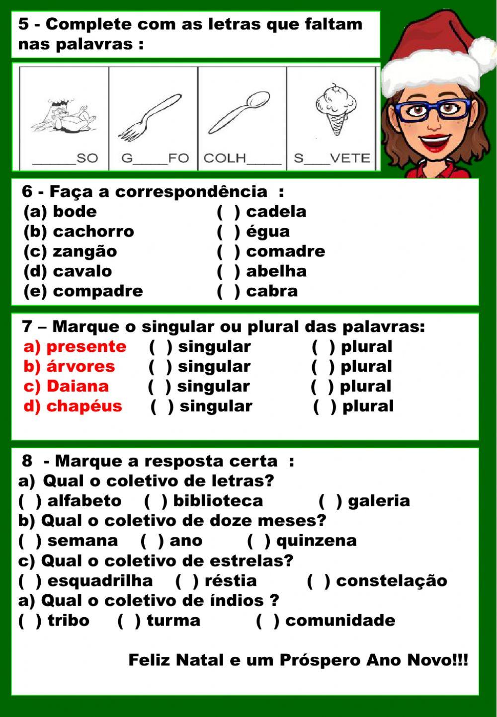 Avaliação de português