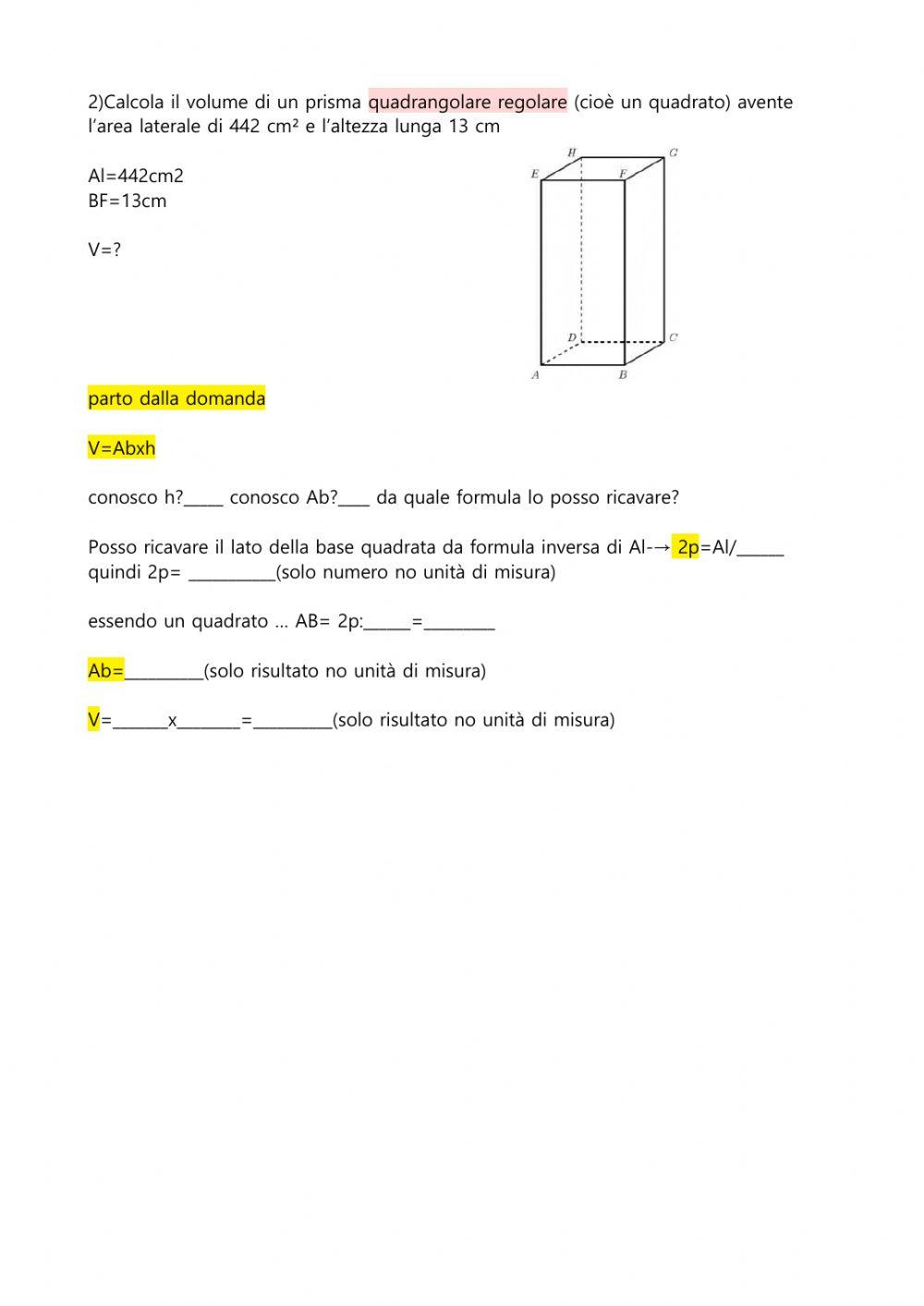 Esercizi di geometria solida