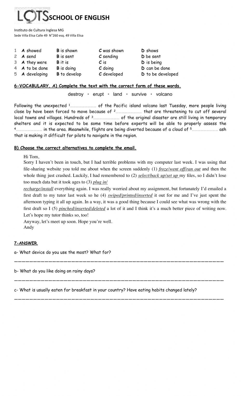 Assignment 3 Upper intermediate