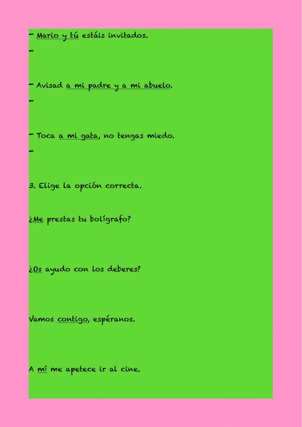 Repaso de lengua castellana.