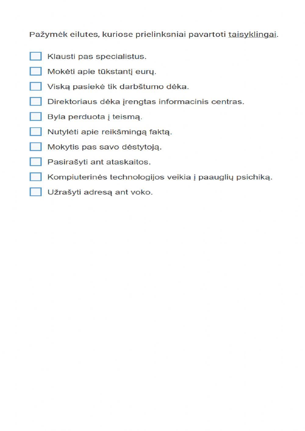 Prielinksnio reikšmė, kilmė, daryba